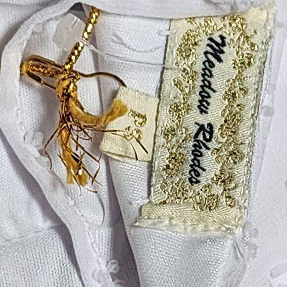 Meadow Rhodes White Boho Maxi Dress Women's Size Pettite Small - Picture 5 of 7